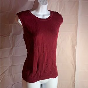 Red Sweater Top Sleeveless Chadwick’s of Boston